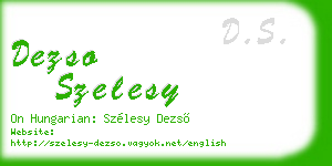 dezso szelesy business card